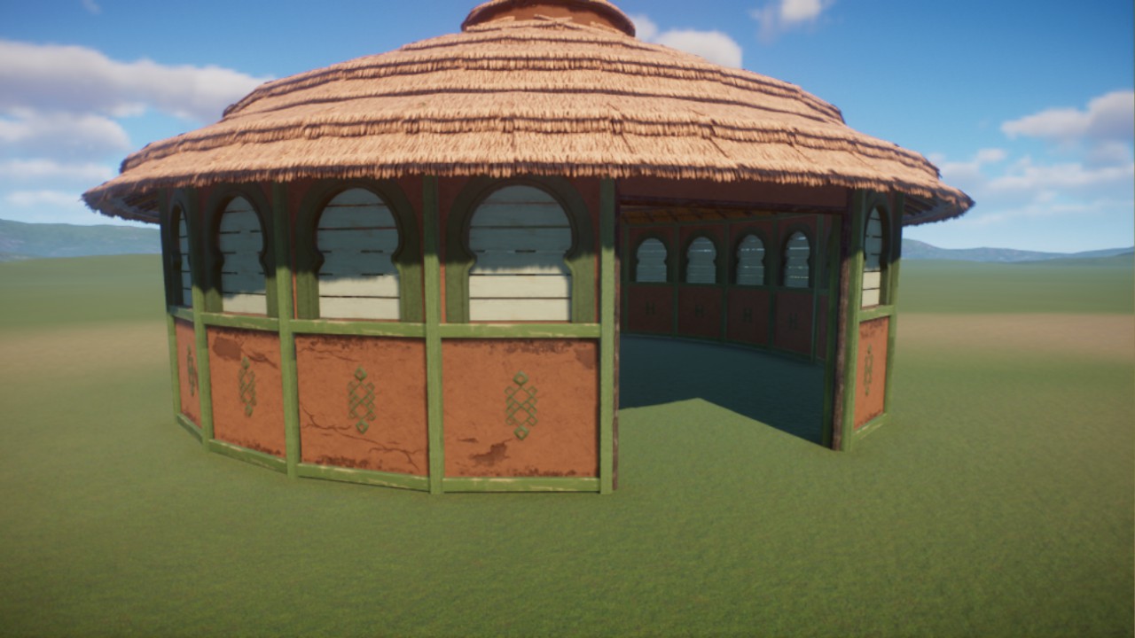 Circular Giraffe Shelter