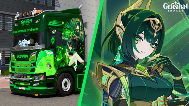 Scania R NG Nefer - Genshin Impact [Airbrush Skin]