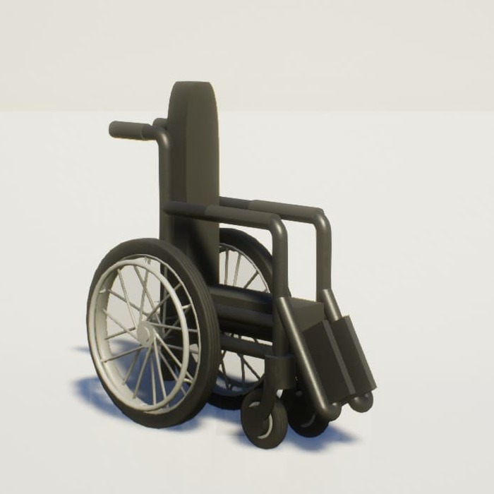 Realistic Wheelchair (folded)