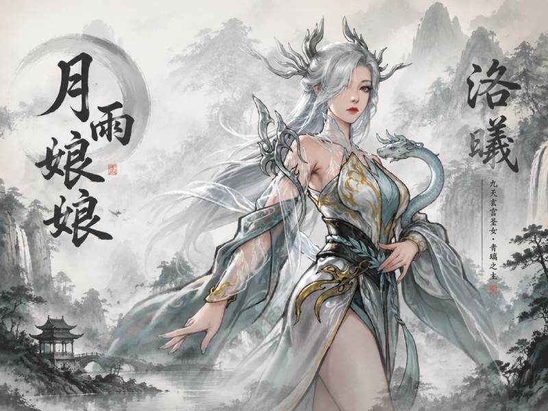 <color=#2422CE>【吾命客】</color><color=#B22222><size=30>月雨娘娘 洛曦</size></color>