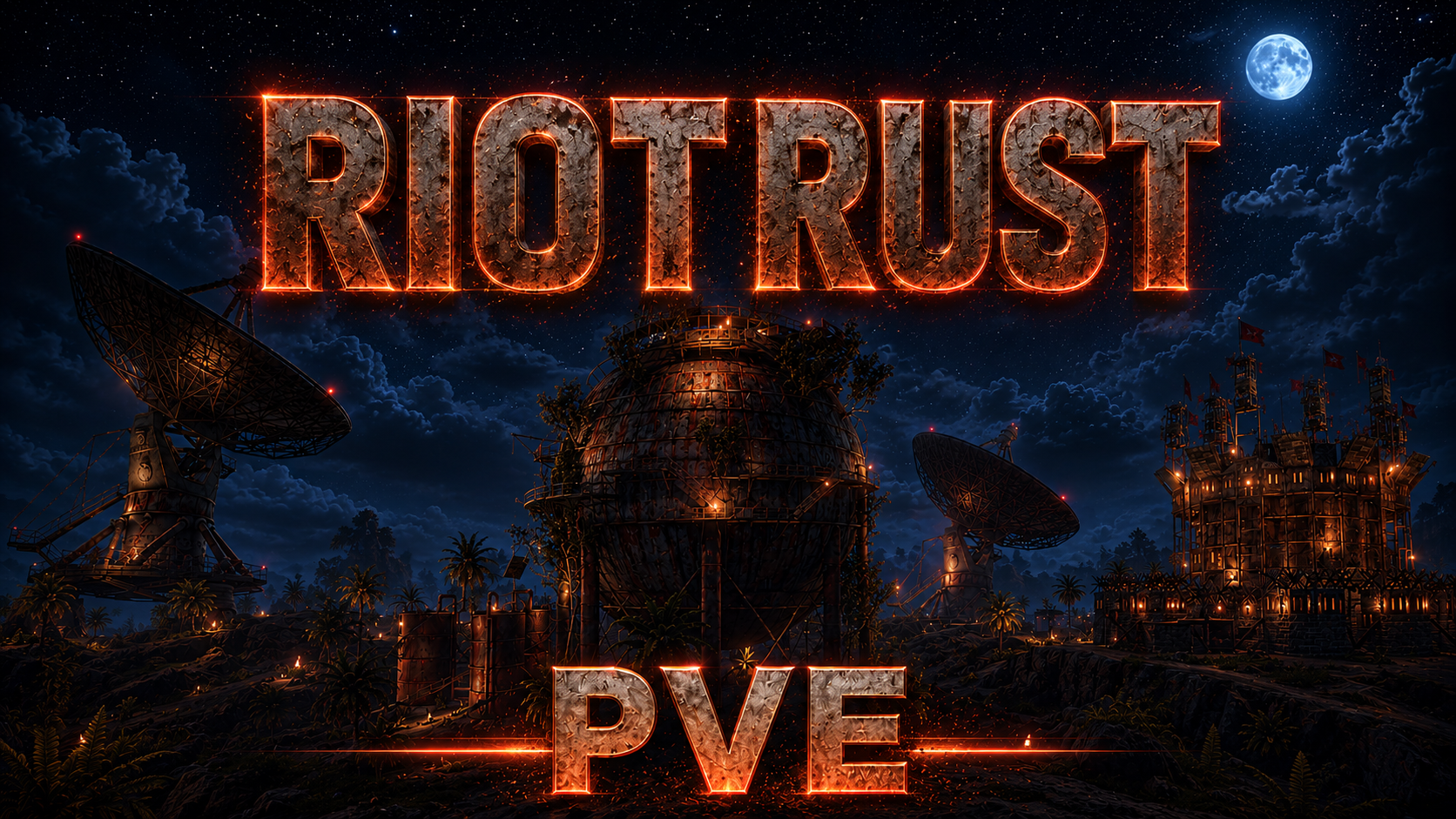 Баннер сервера RiotRUst | Vanilla x1 | PVE | Survival