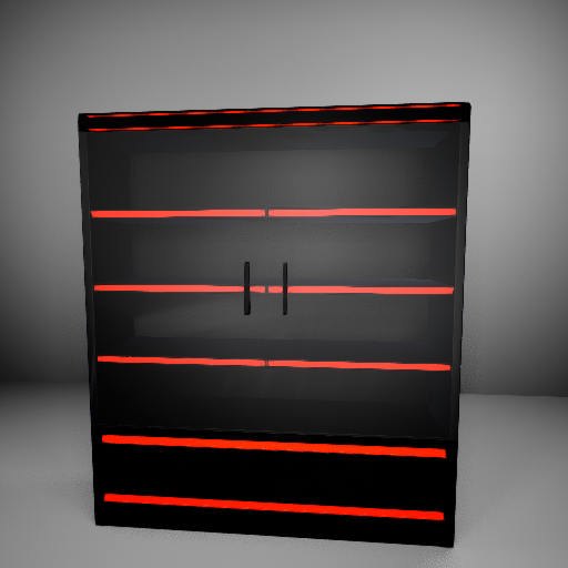 Gaming Shelf Red Led