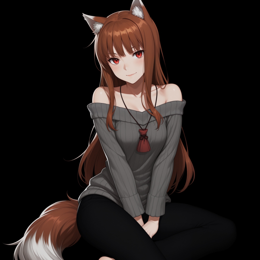 Holo [Spice and Wolf] | Dark Background | Dark & Colored Versions | 4K
