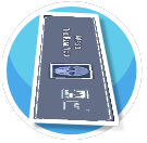 XRay Room Rug Long Blue-n-Gray