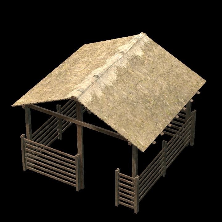Medieval market stall animal pen 2