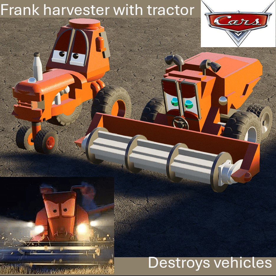 Frank Harvester with tractor