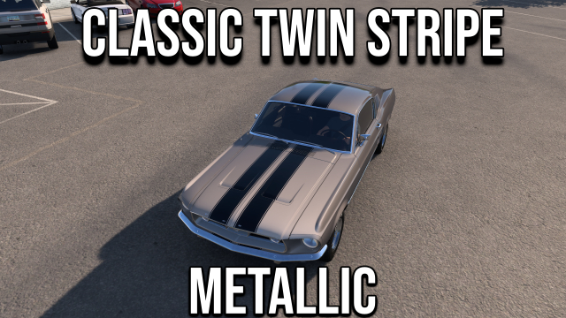 1967 Ford Mustang – Classic Twin Stripe  Metallic + Mask