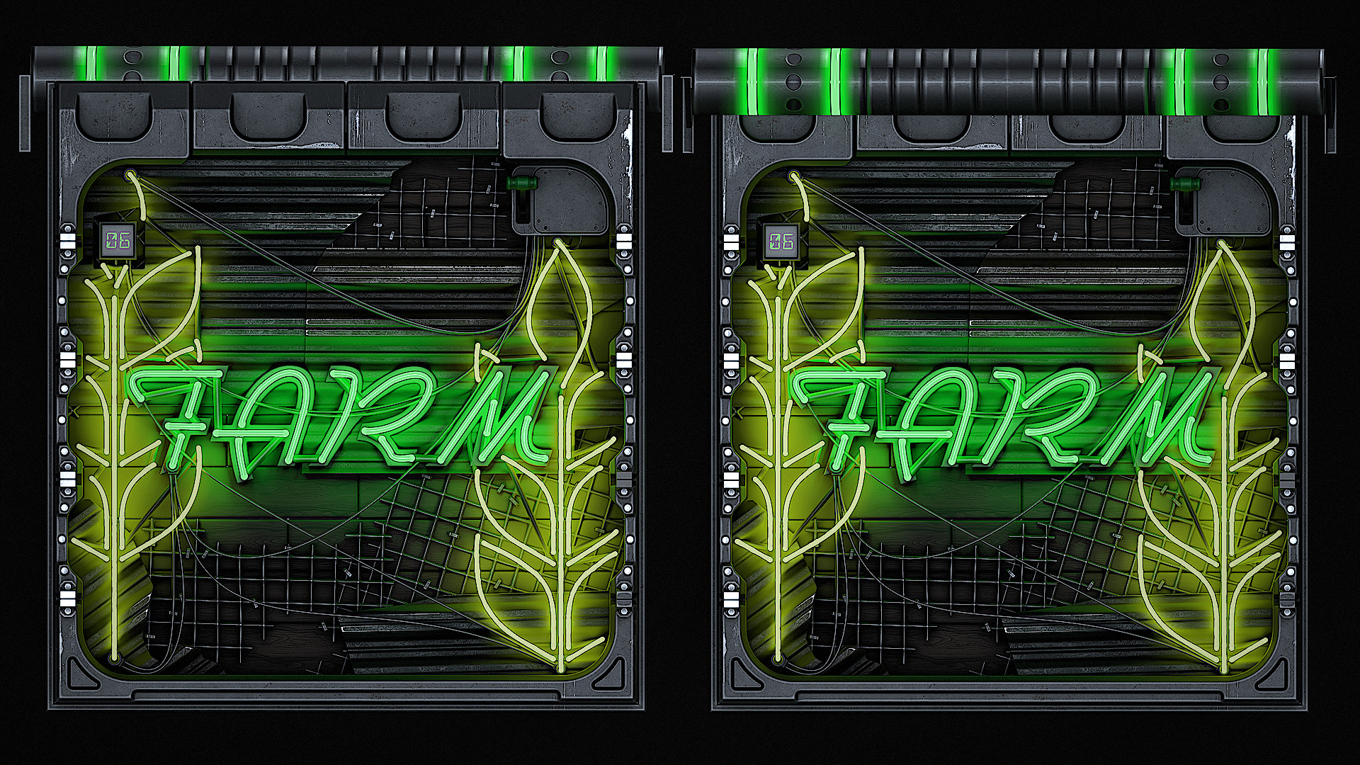 Neon Farm Door