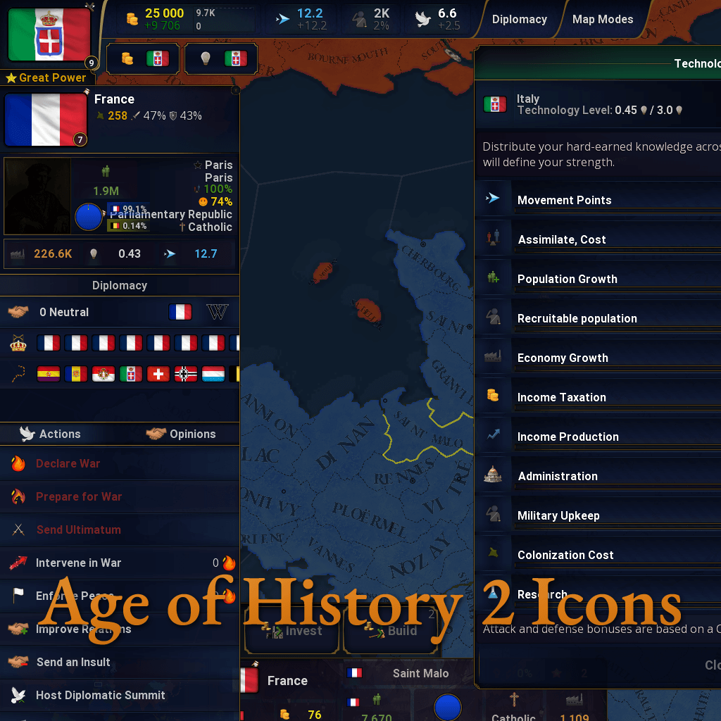 Original Age of History II Icons