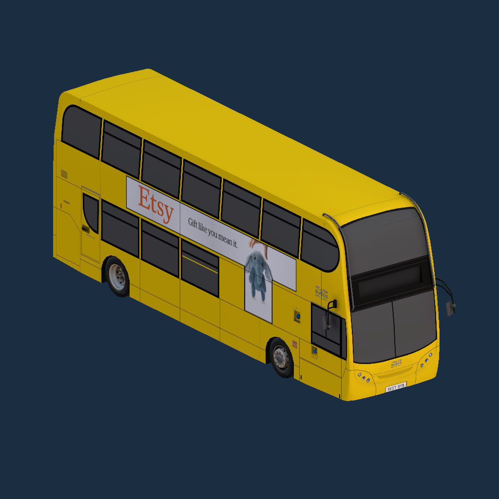 Alexander Dennis Enviro 400 Classic Yellow Buses RATP Group - Adverts
