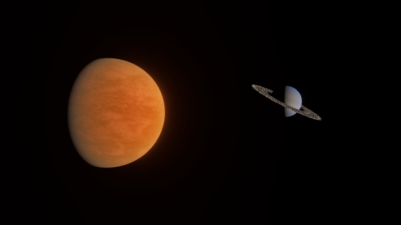 super realistic saturn end titan
