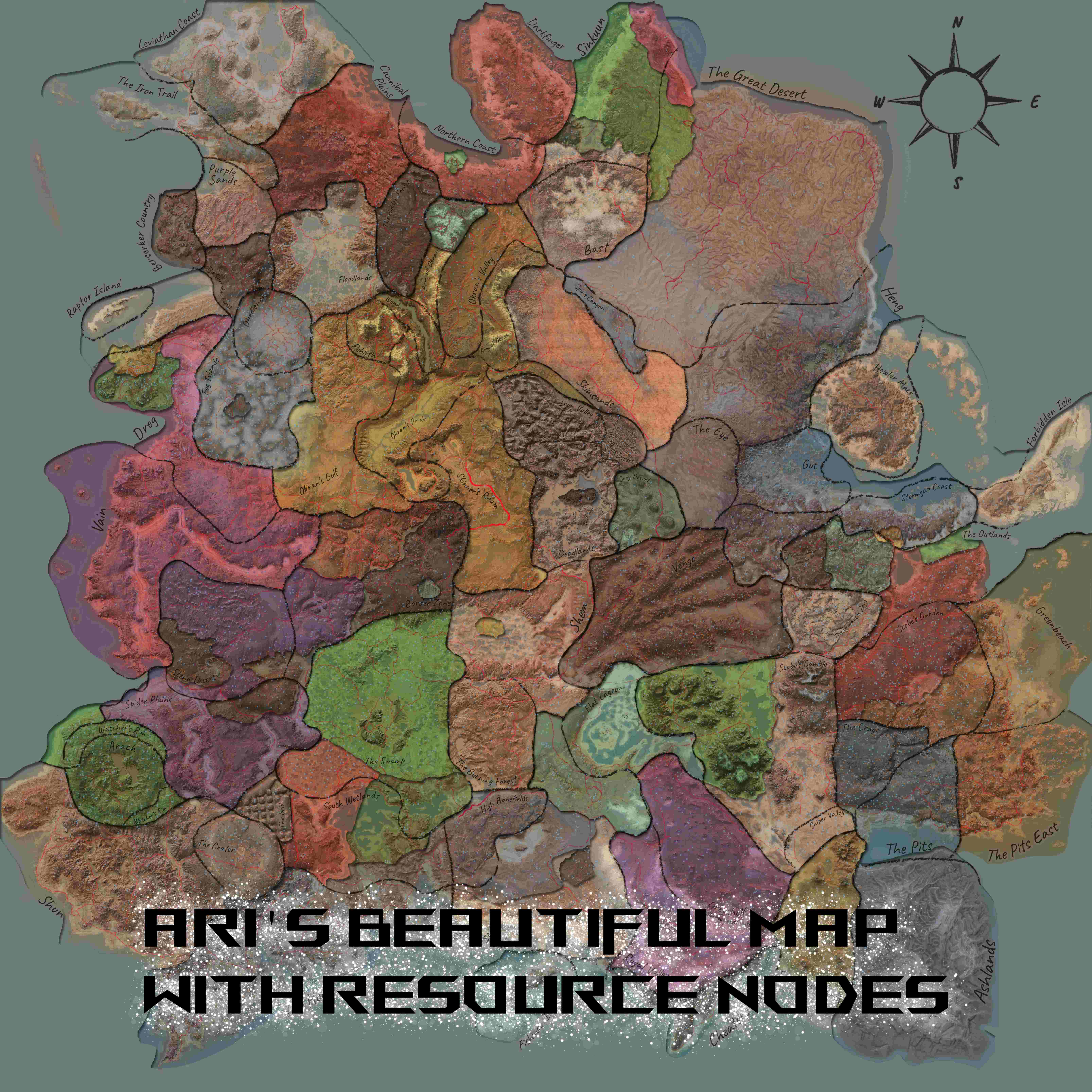 Ari's Beautiful Map + Resource Nodes