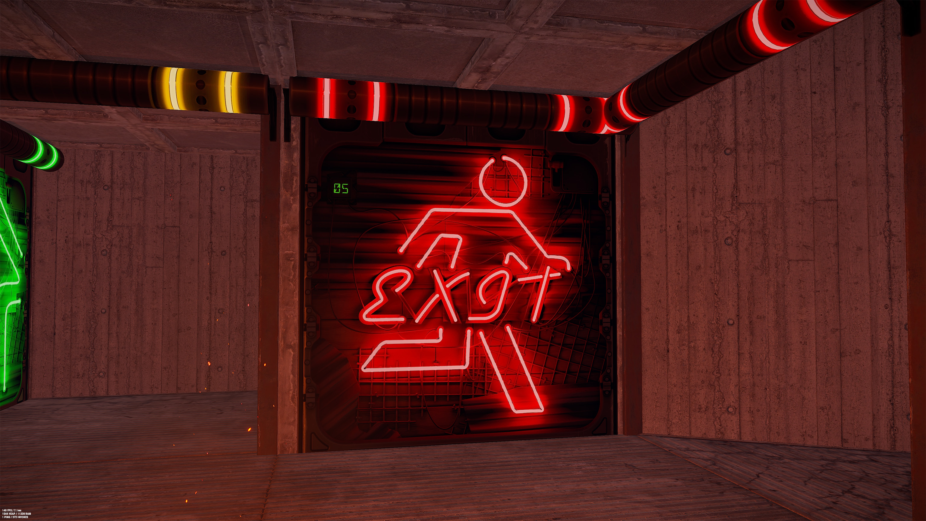 Neon Exit Garage Door screenshot 1