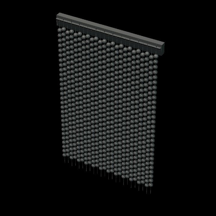 Beaded curtain - colourable stl