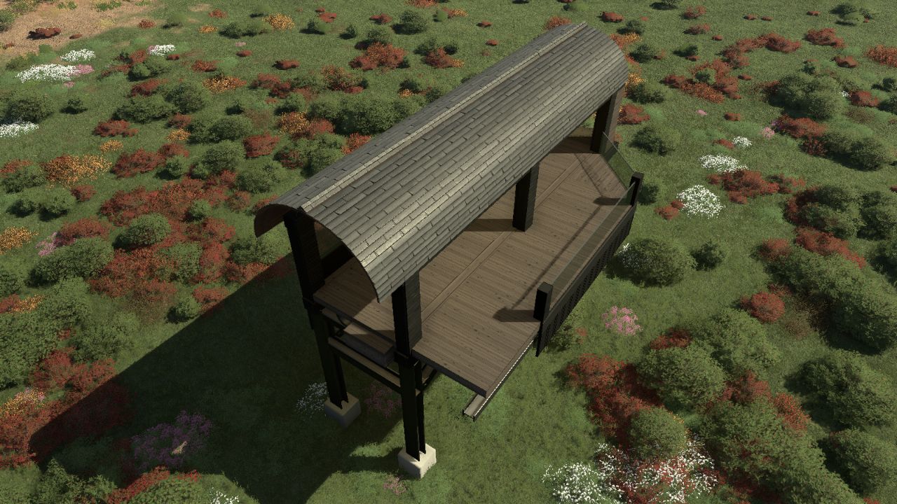 Raised Walkway E6 Long Balcony Right End (Pro-Naturalist Pack)
