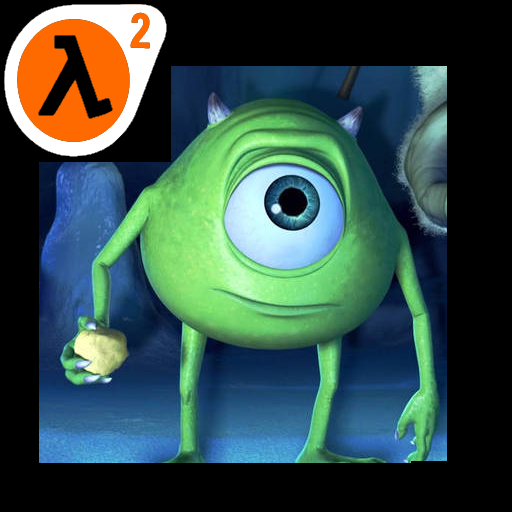Mike Wazowski (Monsters Inc) Over dr issac kleiner