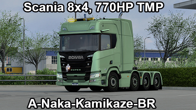 Scania 8x4 2026, 770HP TruckersMP TMP (A-Naka)