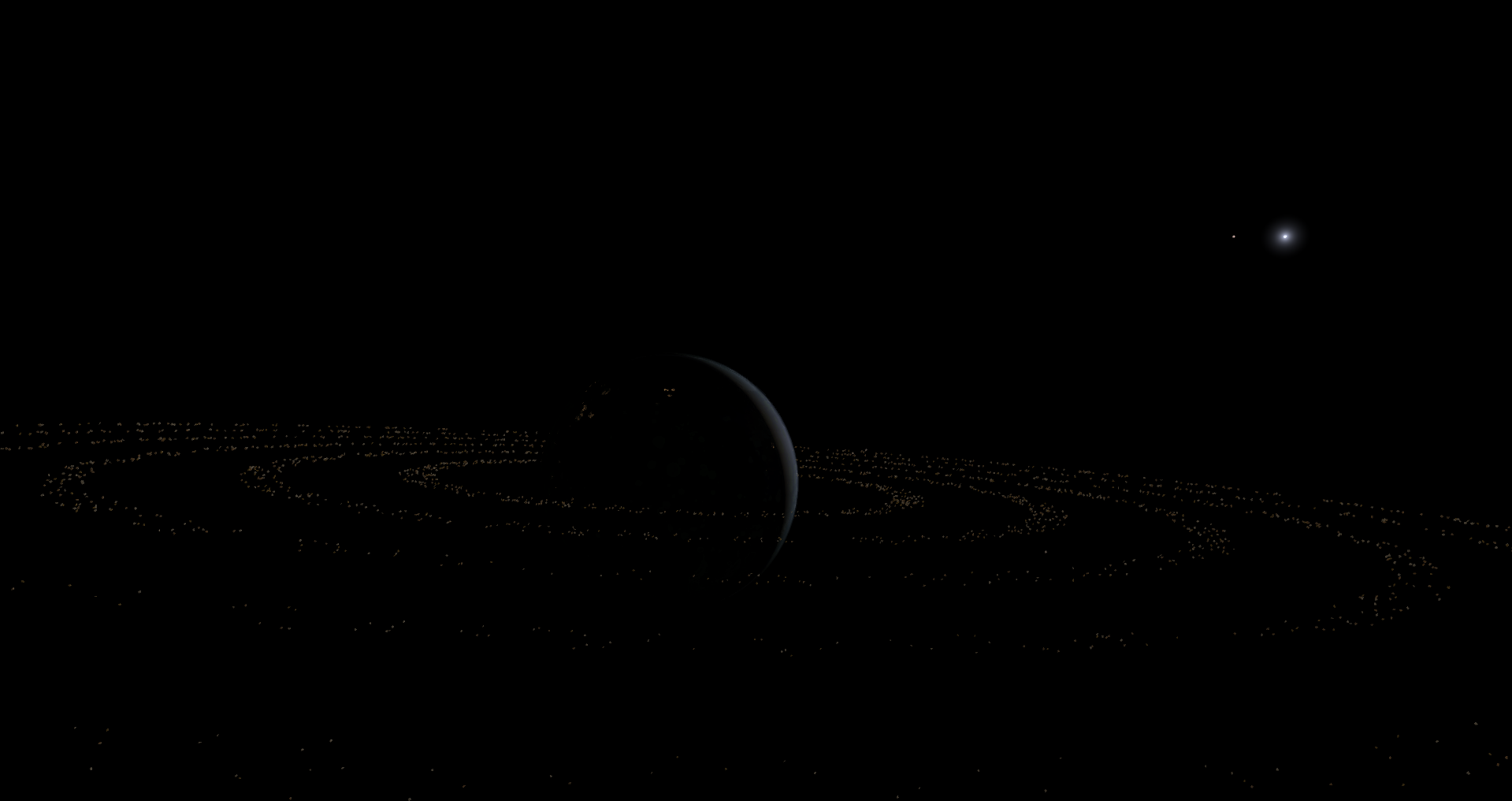 B9.6V Blue main sequence star Simulation