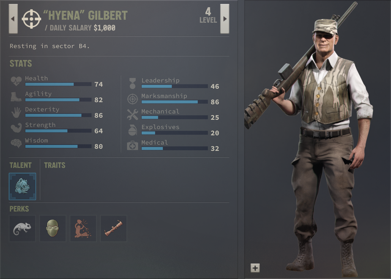 “Hyena” Gilbert — Recruitable RPC | Grim Edition preview