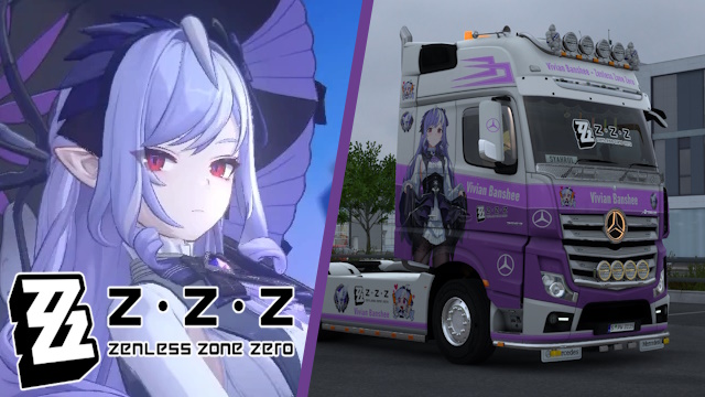 Mercedes Actros MP4 Vivian Banshee - Zenless Zone Zero Skin