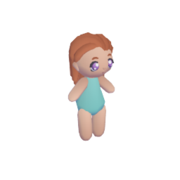 Doll/human Base with hair (feel free to use and edit)