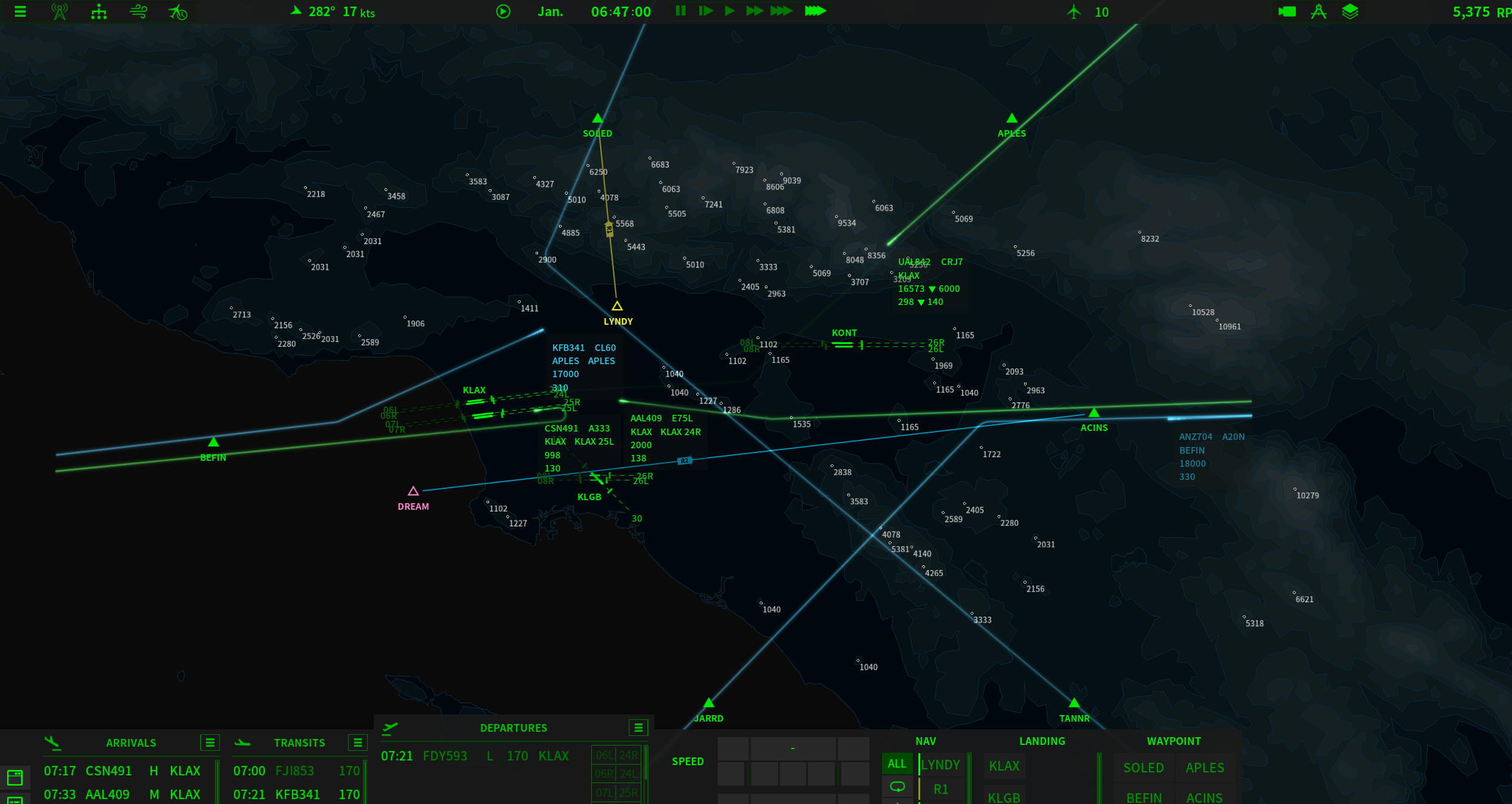 KLAX replay in sandbox mode