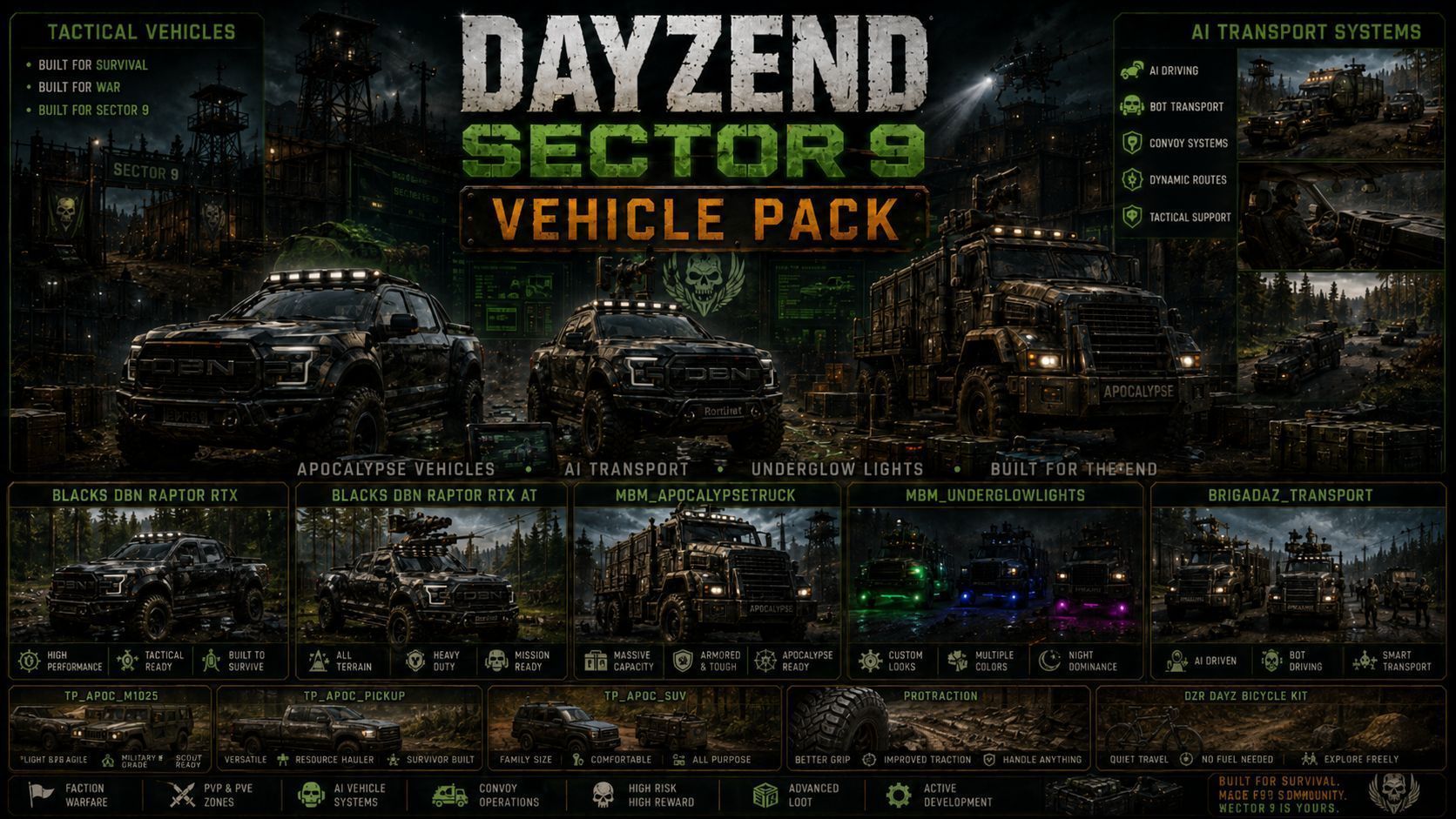 DayzEnd_Sector9_Vehicles