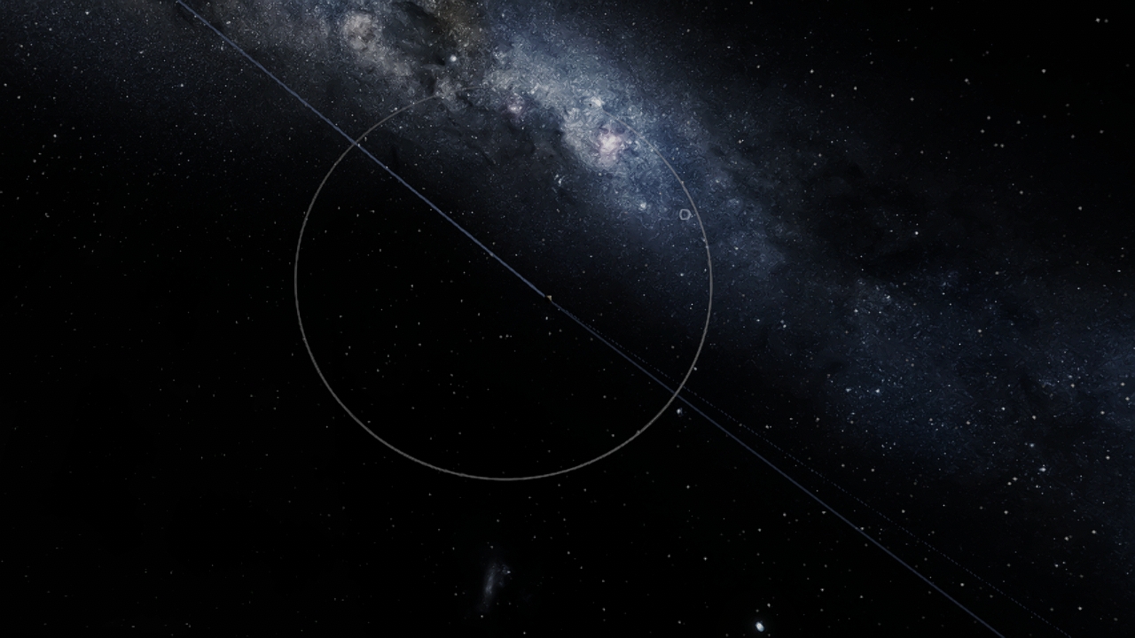 Formalhaut B, Earth, and Moon