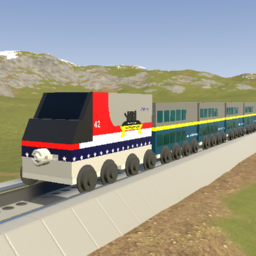 Small Amtrak P42DC #42 "Veterans" + Amtrak California Bi-Levels