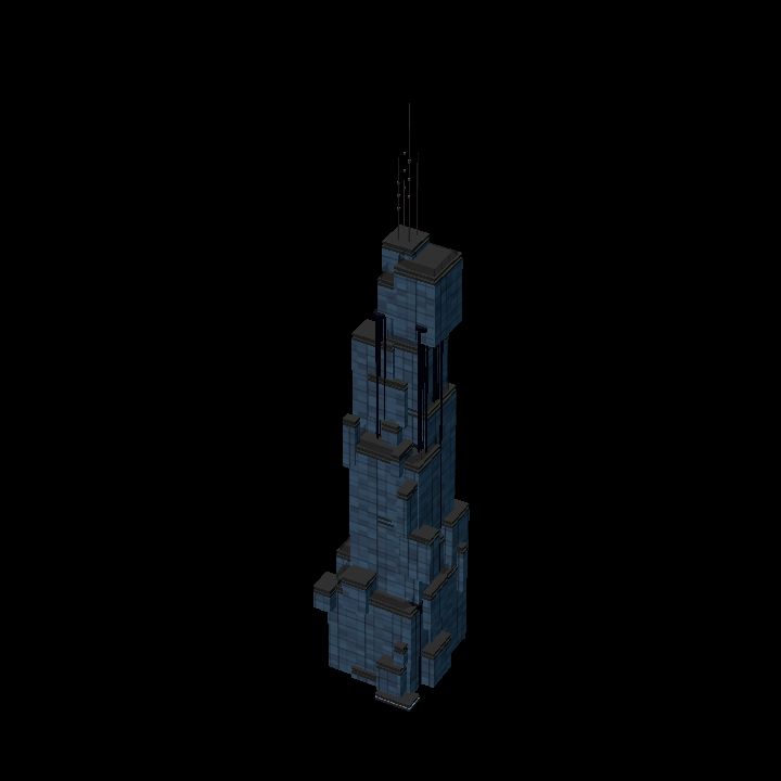 Low Poly Scifi Towers D 2 