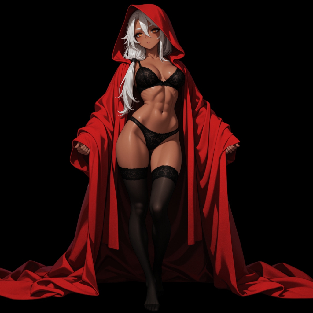 Girl | Dark Background | Dark & Colored Versions | 4K preview