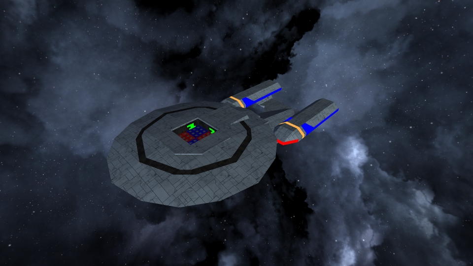 Fake USS Enterprise  NCC-1701-D : Phaser array sample ship