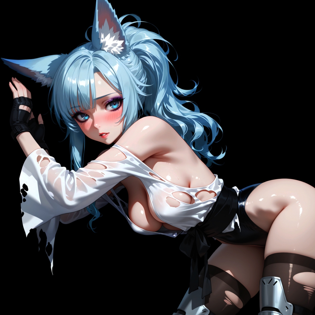 Girl | Dark Background | Dark & Colored Versions | 4K