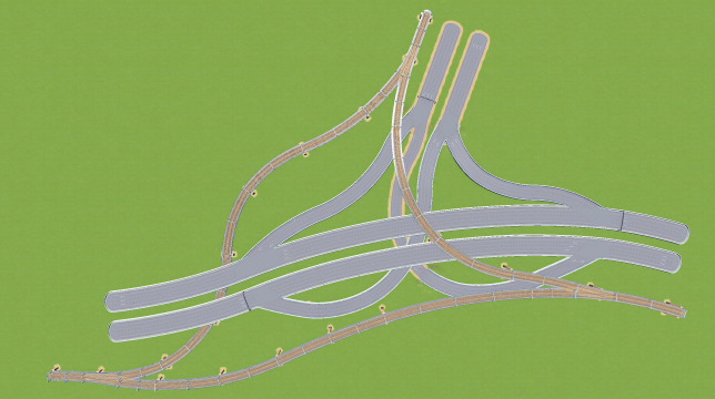 Road-Train Intersection, 3-way, ver1