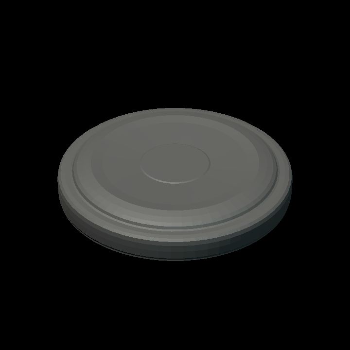 Glass jar lid colourable stl