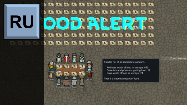 Перевод Food Alert | Russian Translation mod preview for RimWorld