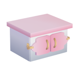 Pastel Counter and Cabinet