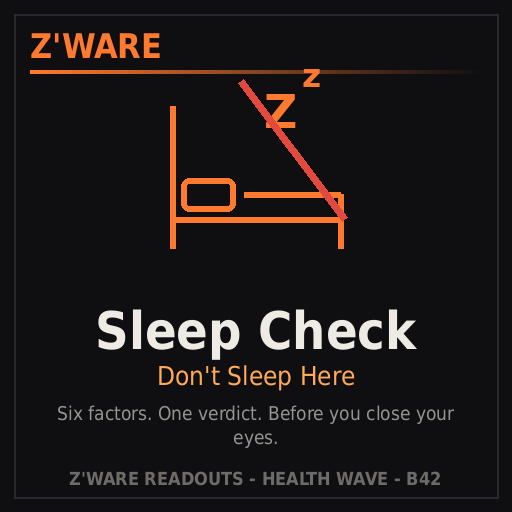 Z'Ware Sleep Check: Don't Sleep Here [B42]
