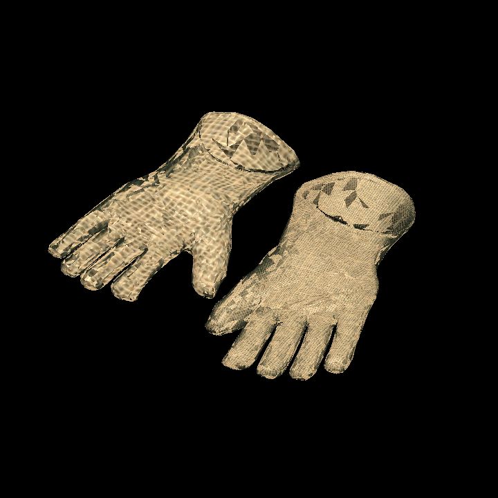 Hessian gloves - lying pair down