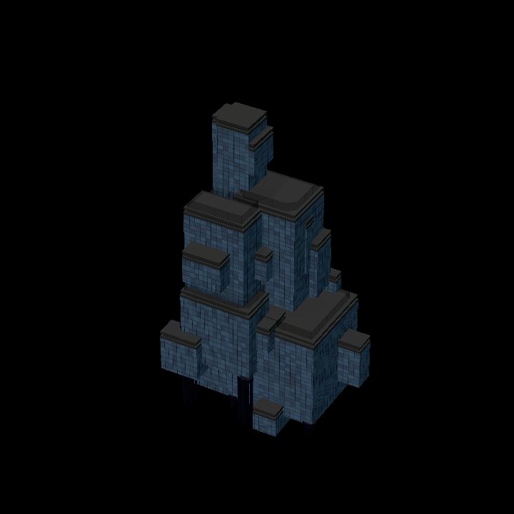Low Poly Scifi Towers F 4