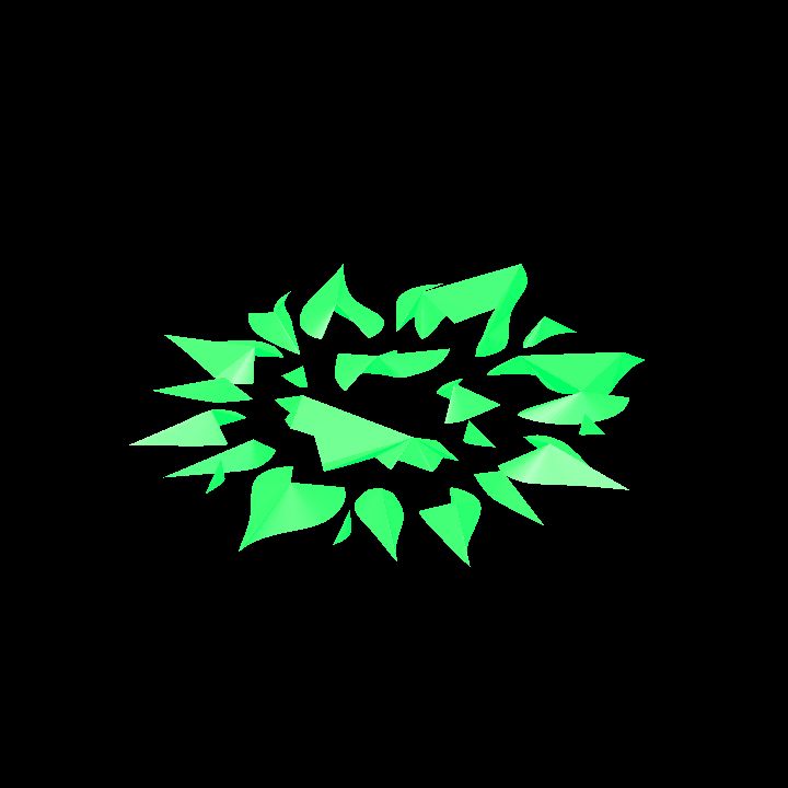 A glowing sigil - green burst