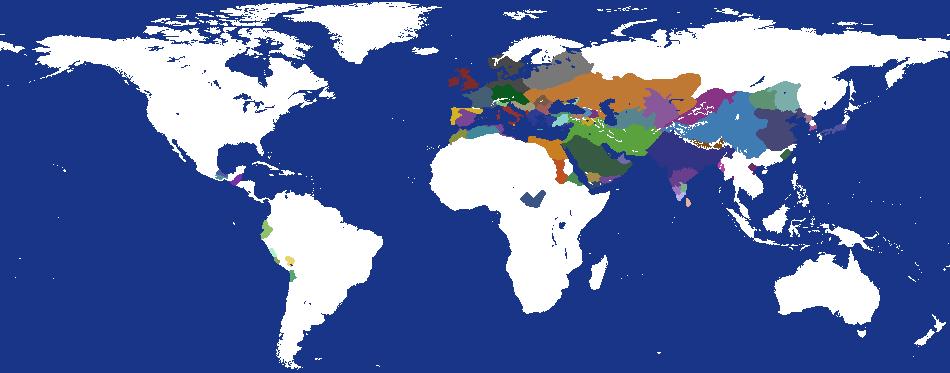 World Map  218 BC [SECOND PUNIC  WAR]