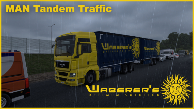 MAN Tandem Traffic Truck – Waberer’s AI Traffic Addon [ETS2 1.60]