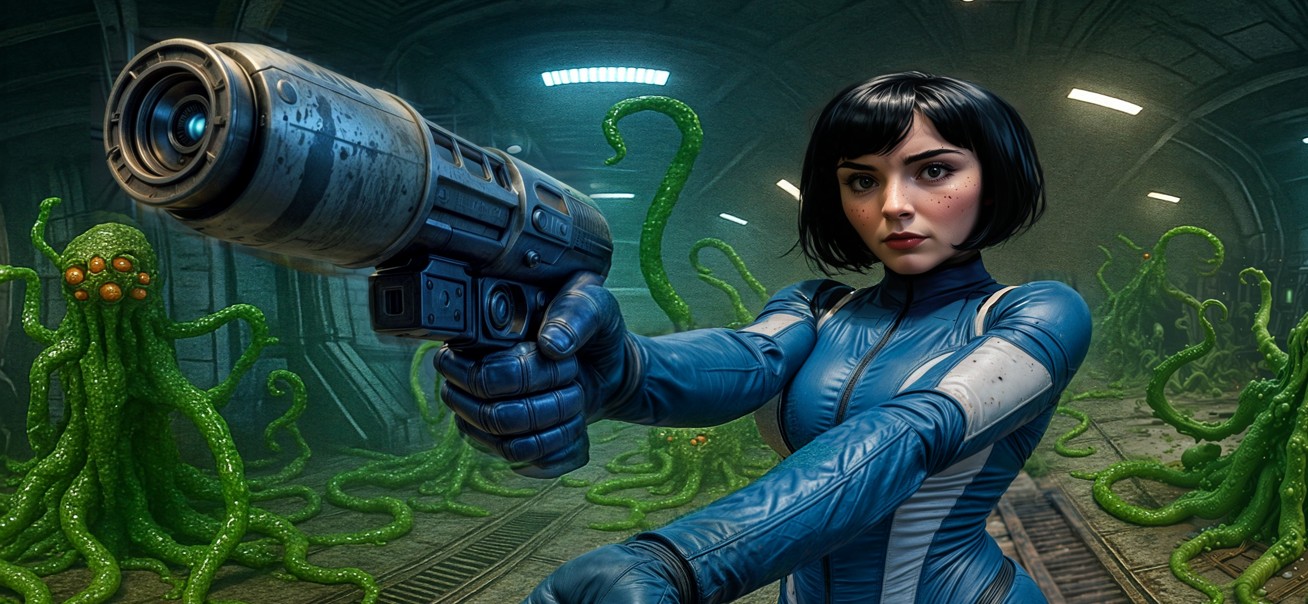 Green Slime Alien Standoff preview
