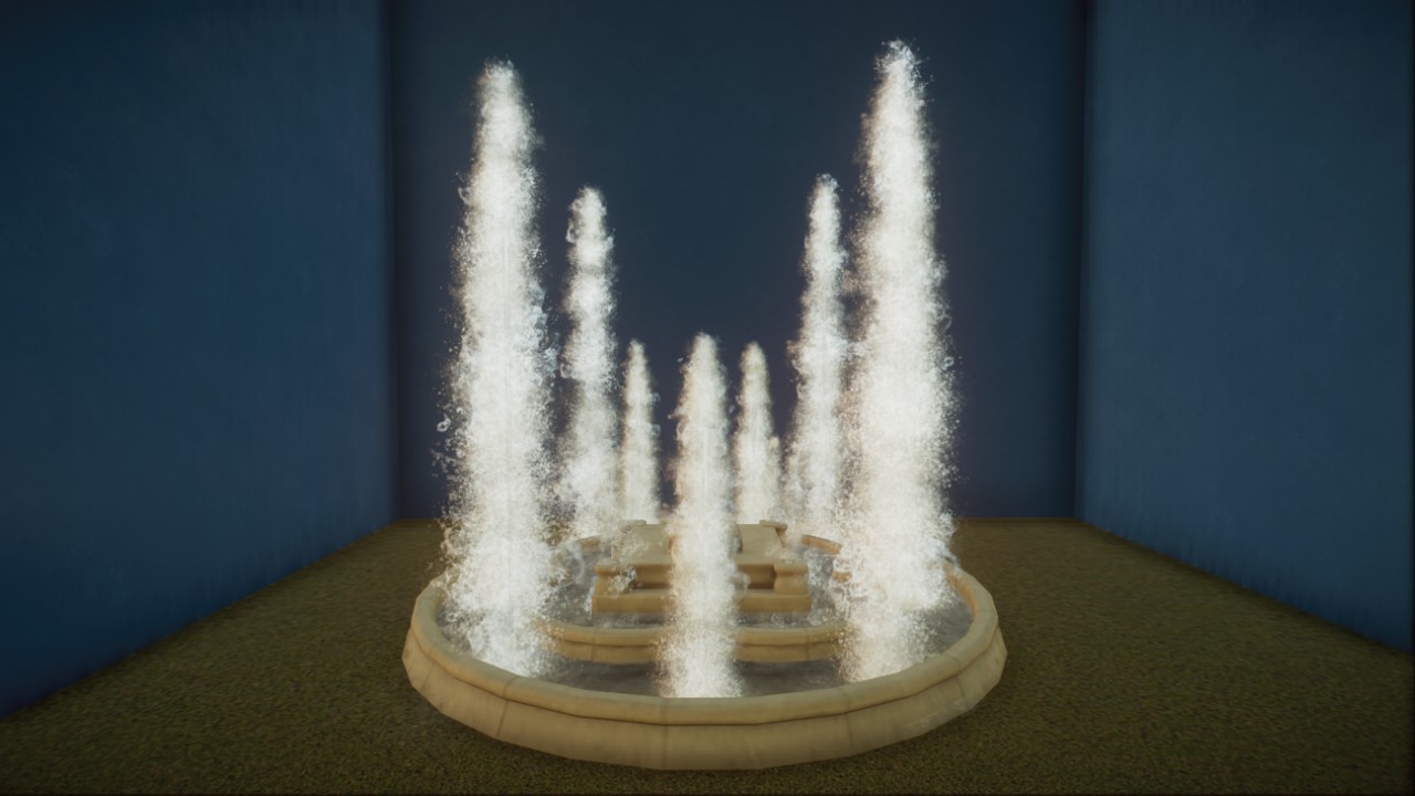 Fountain with base for statute preview