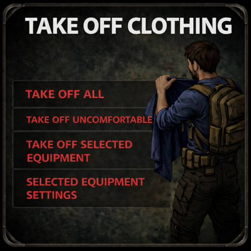 Take off clothes – Project Zomboid Mod