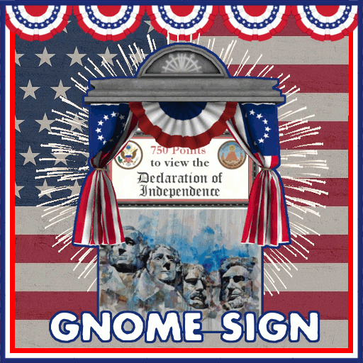 Americana - Declaration of Independence Gnome Sign