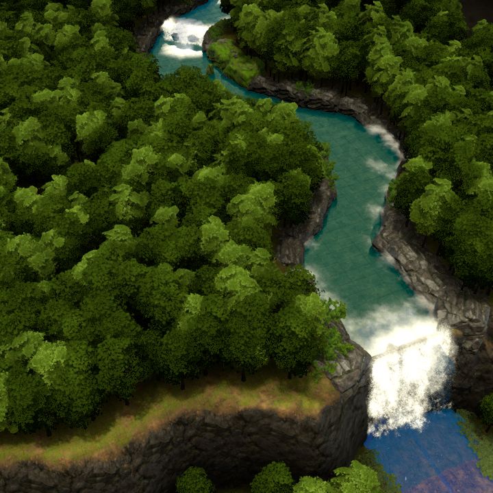 Sablewood River with waterfall