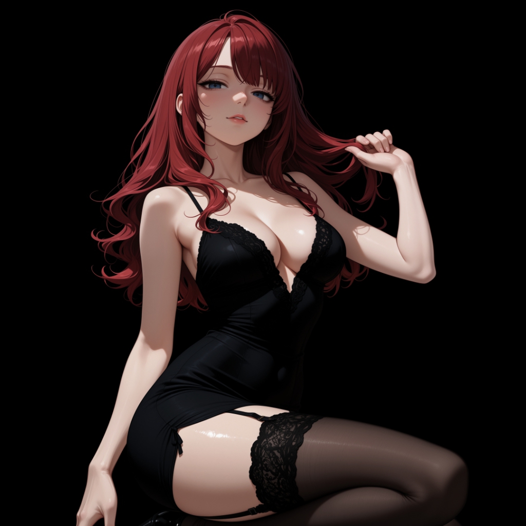 Girl | Dark Background | Dark & Colored Versions | 4K preview