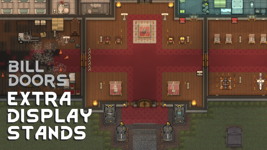 Bill Doors' Extra Display Stands (Continued) mod preview for RimWorld